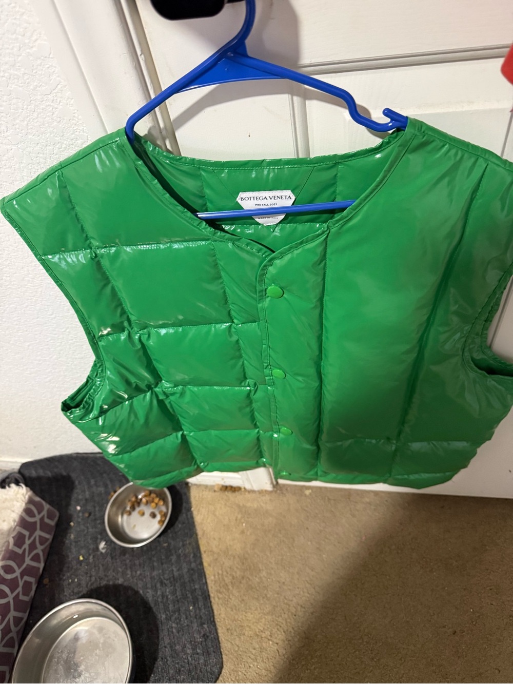 Bottega Veneta Green Puffer Vest Nylon